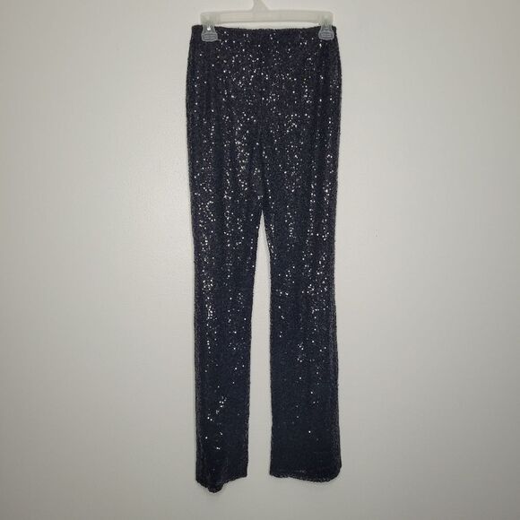 Melrose & Market black sequin cocktail party new years party pull on pants xs - Picture 2 of 8